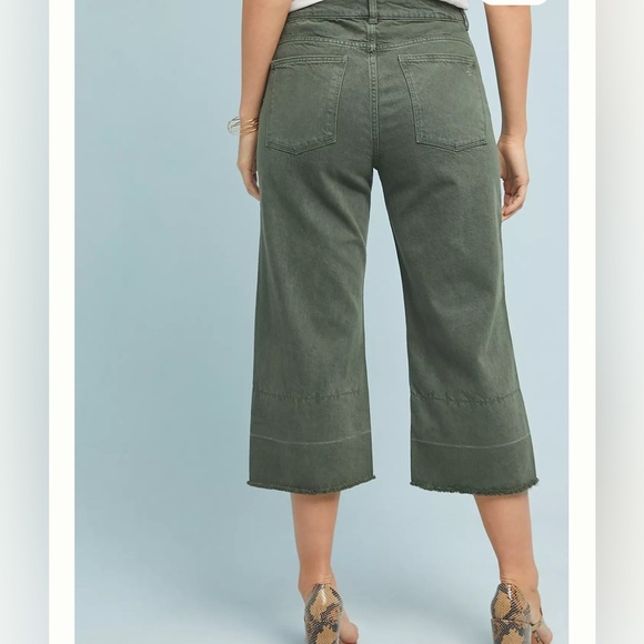 DL1961 by Anthropologie Hepburn Ultra High-Rise Cropped Wide-Leg Jeans - Picture 4 of 16
